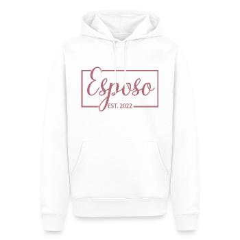 Esposo Est. 2022 Fiançailles pour le mariage du marié - Sweat à capuche Premium bio Homme - blanc - Devant - Nico (187cm)