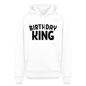 Birthday King - Cadeau de fête d’anniversaire cool pour hommes - Sweat à capuche Premium bio Homme - blanc - Devant - Nico (187cm)