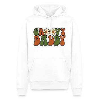Retro Groovy Daddy Matching Family Baby Shower - Sweat à capuche Premium bio Homme - blanc - Devant - Nico (187cm)