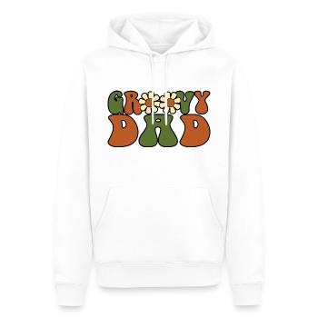 Retro Groovy Dad Matching Family Baby Shower - Sweat à capuche Premium bio Homme - blanc - Devant - Nico (187cm)
