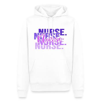 Infirmière Infirmière Soins Intensifs Hôpital - Sweat à capuche Premium bio Homme - blanc - Devant - Nico (187cm)