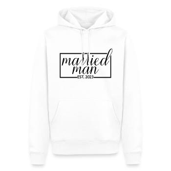 Verheirateter Mann Est. 2023 Verlobungshochzeit des Bräutigams - Männer Premium Bio Hoodie - Weiß - Vorne - Nico (187cm)