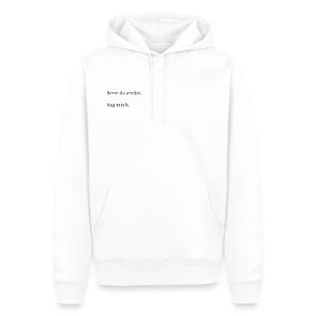 Frag_mich - Sweat à capuche Premium bio Homme - blanc - Devant - Nico (187cm)