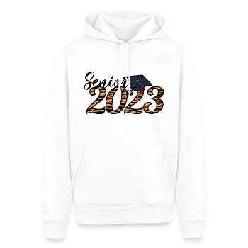 Senior 2023 Tiger Skin Cadeau de fin d’études gradué - Sweat à capuche Premium bio Homme - blanc - Devant - Nico (187cm)