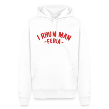 Feria Rhum fêtes féria - Sweat à capuche Premium bio Homme - blanc - Devant - Nico (187cm)