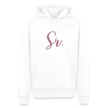 Sr. Verlobungsgeschenk Bräutigam wird Hochzeitsfeier - Männer Premium Bio Hoodie - Weiß - Vorne - Nico (187cm)