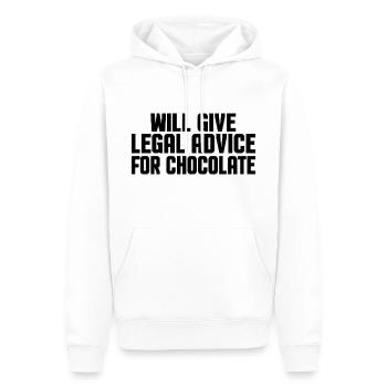 Lustiger Anwalt Anwalt Zitat & Schokoladenliebhaber - Männer Premium Bio Hoodie - Weiß - Vorne - Nico (187cm)
