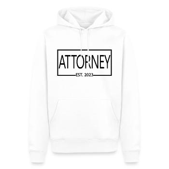 Avocat Est. 2023 Fier Avocat Cadeau Hommes & Femmes - Sweat à capuche Premium bio Homme - blanc - Devant - Nico (187cm)
