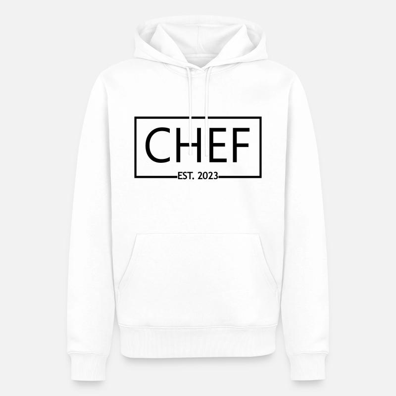 Chef Est. 2023 Absolvent Koch Culinary Art Student - Männer Premium Bio Hoodie - Weiß