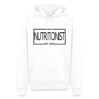 Nutritionniste Est. 2023 Cadeau de nutritionniste diplômé - Sweat à capuche Premium bio Homme - blanc - Devant - Nico (187cm)