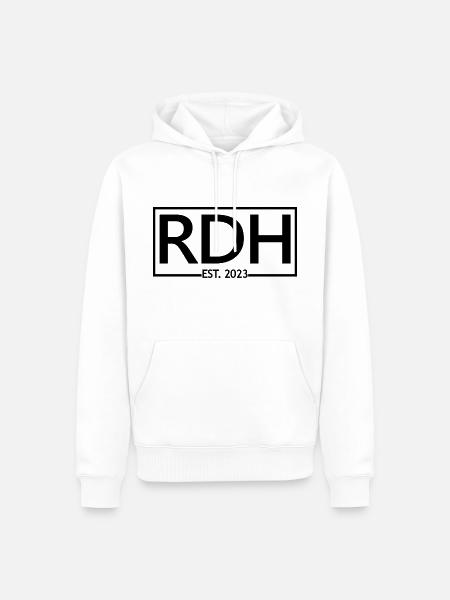 RDH Est. 2023 Registered Dental Hygienist Gift - Men’s Premium Organic Hoodie - white