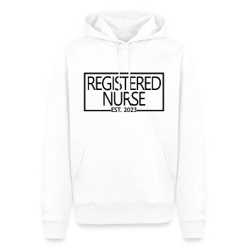 Registered Nurse Est. 2023 Graduiertes Pflegegeschenk - Männer Premium Bio Hoodie - Weiß - Vorne - Nico (187cm)