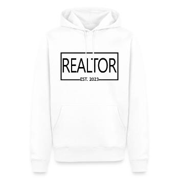 Realtor Est. 2023 Fier Realtor Cadeau Hommes & Femmes - Sweat à capuche Premium bio Homme - blanc - Devant - Nico (187cm)