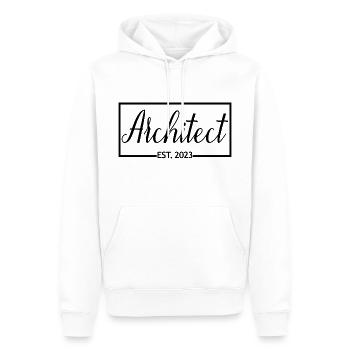 Architekt Est. 2023 diplomierter Architekturstudent - Männer Premium Bio Hoodie - Weiß - Vorne - Nico (187cm)