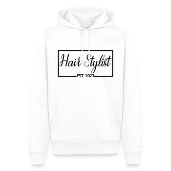 Hair Stylist Est. 2023 Graduate Hair Stylist Geschenk - Männer Premium Bio Hoodie - Weiß - Vorne - Nico (187cm)