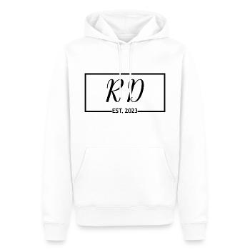 RD Est. 2023 Remise des diplômes Diététiste Cadeau étudiant - Sweat à capuche Premium bio Homme - blanc - Devant - Nico (187cm)