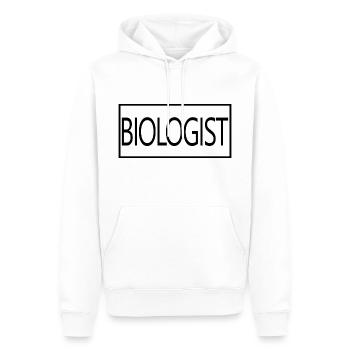 Biologiste fier étudiant diplômé en biologie - Sweat à capuche Premium bio Homme - blanc - Devant - Nico (187cm)