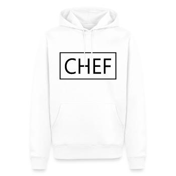 Chef fier Chef diplômé Étudiant en art culinaire - Sweat à capuche Premium bio Homme - blanc - Devant - Nico (187cm)
