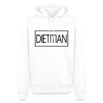 Diététiste Fière étudiante diététiste diplômée - Sweat à capuche Premium bio Homme - blanc - Devant - Nico (187cm)