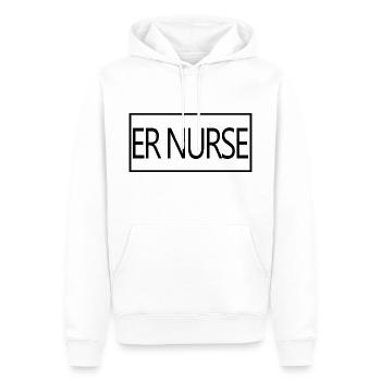 Infirmière des urgences fière étudiante en soins infirmiers diplômée - Sweat à capuche Premium bio Homme - blanc - Devant - Nico (187cm)