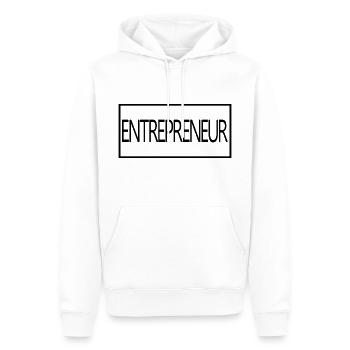 Entrepreneur fier d’un cadeau d’entrepreneur diplômé - Sweat à capuche Premium bio Homme - blanc - Devant - Nico (187cm)