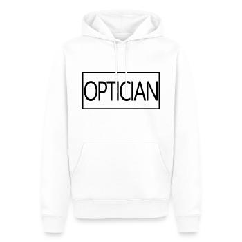 Opticien fier Étudiant Opticien diplômé - Sweat à capuche Premium bio Homme - blanc - Devant - Nico (187cm)
