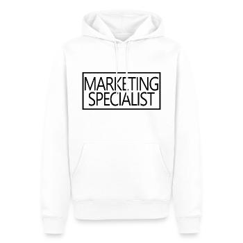 Marketing Specialist Proud Graduated Marketer - Men’s Premium Organic Hoodie - white - Front - Nico (187cm)