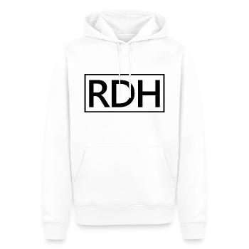 Geschenk von RDH Proud Registered Dental Hygienist - Männer Premium Bio Hoodie - Weiß - Vorne - Nico (187cm)