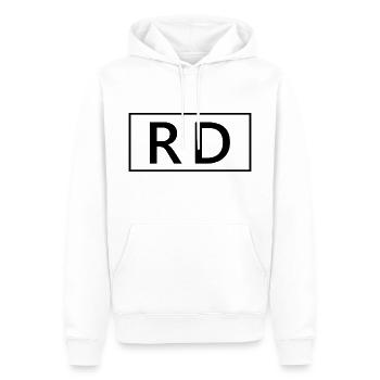 RD diététiste diplômée fière diététiste - Sweat à capuche Premium bio Homme - blanc - Devant - Nico (187cm)