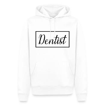 Dentiste Fier diplômé en médecine dentaire - Sweat à capuche Premium bio Homme - blanc - Devant - Nico (187cm)