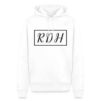 RDH Proud Registered Dental Hygienist Geschenk - Männer Premium Bio Hoodie - Weiß - Vorne - Nico (187cm)