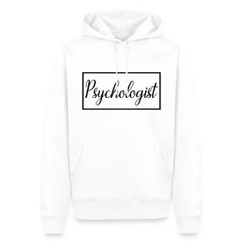 Psychologue fière étudiante en psychologie - Sweat à capuche Premium bio Homme - blanc - Devant - Nico (187cm)