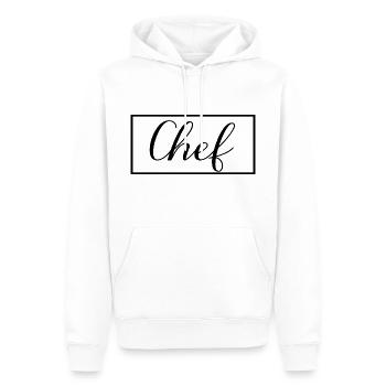 Chef fier Chef diplômé Étudiant en art culinaire - Sweat à capuche Premium bio Homme - blanc - Devant - Nico (187cm)