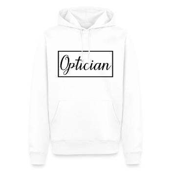 Opticien fier Étudiant Opticien diplômé - Sweat à capuche Premium bio Homme - blanc - Devant - Nico (187cm)