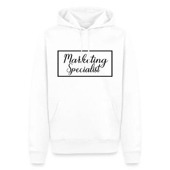 Marketing Specialist Proud Graduated Marketer - Men’s Premium Organic Hoodie - white - Front - Nico (187cm)