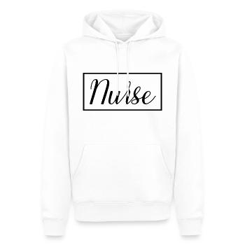 Cadeau d’une étudiante diplômée en sciences infirmières fière - Sweat à capuche Premium bio Homme - blanc - Devant - Nico (187cm)