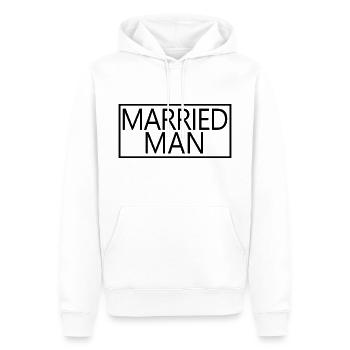 Homme marié Couple Matching Mariage Lune de miel - Sweat à capuche Premium bio Homme - blanc - Devant - Nico (187cm)