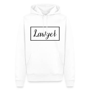 Avocat fier étudiant diplômé de l’école d’avocats - Sweat à capuche Premium bio Homme - blanc - Devant - Nico (187cm)