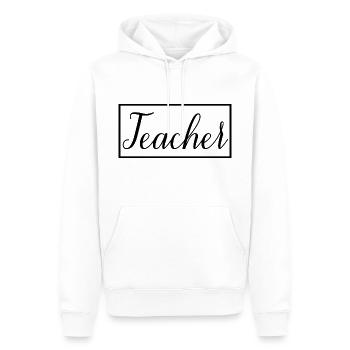Enseignant fier de l’éducation graduée Cadeau de l’enseignant - Sweat à capuche Premium bio Homme - blanc - Devant - Nico (187cm)