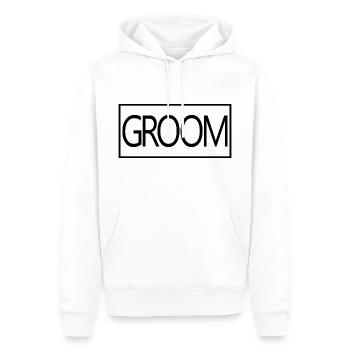 Groom - Husband To Be Wedding Party Engagement - Men’s Premium Organic Hoodie - white - Front - Nico (187cm)