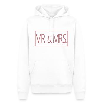 Mr. & Mrs. Married Couple Men & Women Wedding Gift - Men’s Premium Organic Hoodie - white - Front - Nico (187cm)