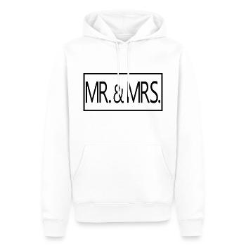 Herr & Frau Ehepaar Männer & Frauen Hochzeitsgeschenk - Männer Premium Bio Hoodie - Weiß - Vorne - Nico (187cm)