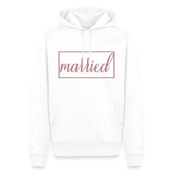 Verheiratetes passendes Paar Männer & Frauen Hochzeitstag - Männer Premium Bio Hoodie - Weiß - Vorne - Nico (187cm)