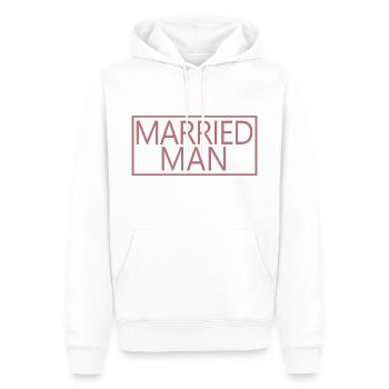 homme marié couple assorti mariage lune de miel - Sweat à capuche Premium bio Homme - blanc - Devant - Nico (187cm)