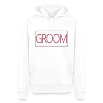 Groom - Mari à être Wedding Party Engagement - Sweat à capuche Premium bio Homme - blanc - Devant - Nico (187cm)