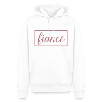 Fiancé Matching Engagement Gift Groom’s Mariage du marié - Sweat à capuche Premium bio Homme - blanc - Devant - Nico (187cm)