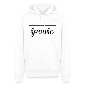 Echtgenoot Matching Paar Mannen &Vrouwen Trouwdag - Mannen Premium Bio hoodie - wit - Voor - Nico (187cm)