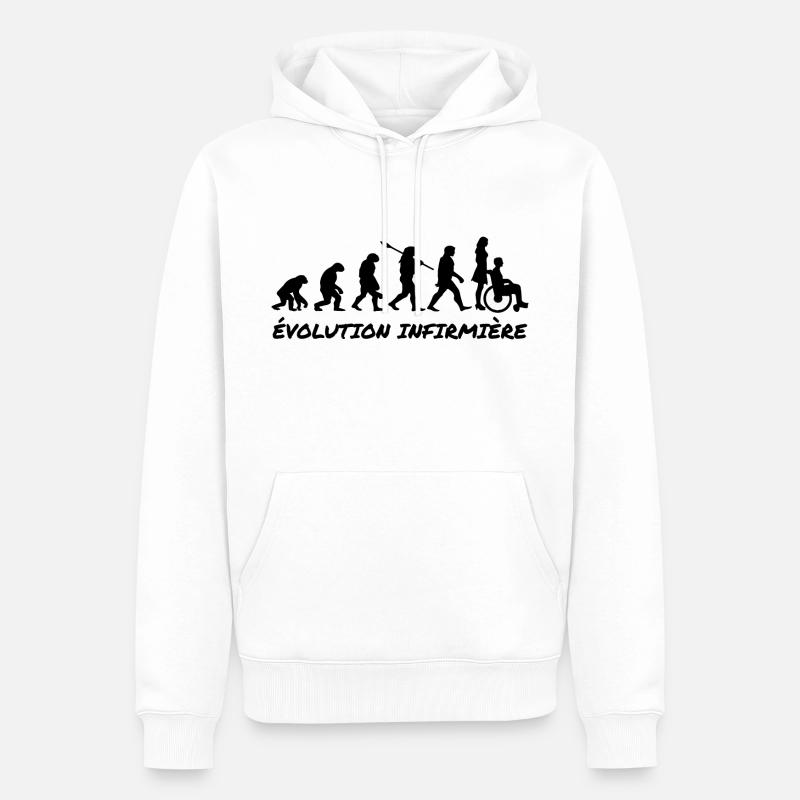 Nursing Evolution - Men’s Premium Organic Hoodie - white