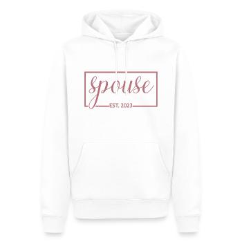 Echtgenoot Est. 2023 - Mannen &Vrouwen Trouwdag Cadeau - Mannen Premium Bio hoodie - wit - Voor - Nico (187cm)