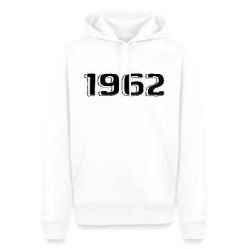 Vintage 1962 Né Anniversaire Rétro 1962 - Sweat à capuche Premium bio Homme - blanc - Devant - Nico (187cm)